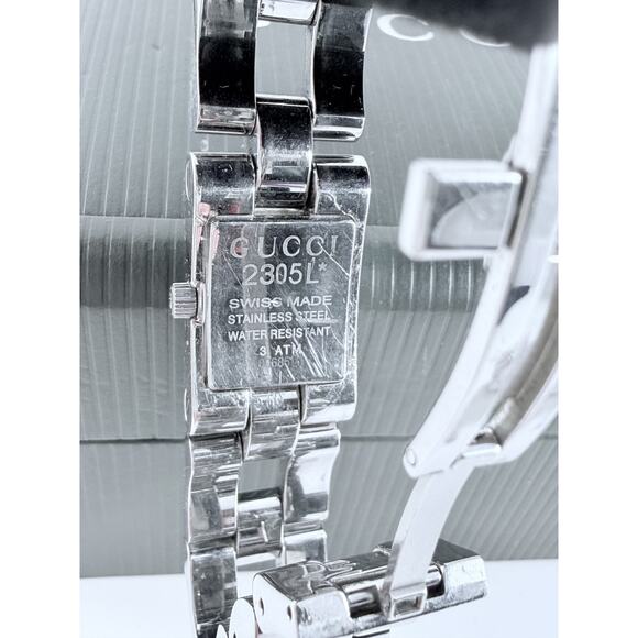 Gucci 2305L Women’s Stainless Steel Watch w/ Box & Papers Extra Links Swiss - Picture 3 of 9